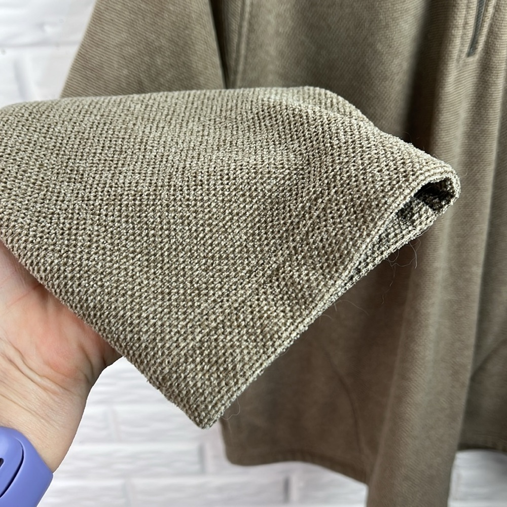 L.L. BEAN QUARTER ZIP PULLOVER TAN FLEECE LONG SLEEVE VERY WARM SZ XXL - Picture 4 of 14